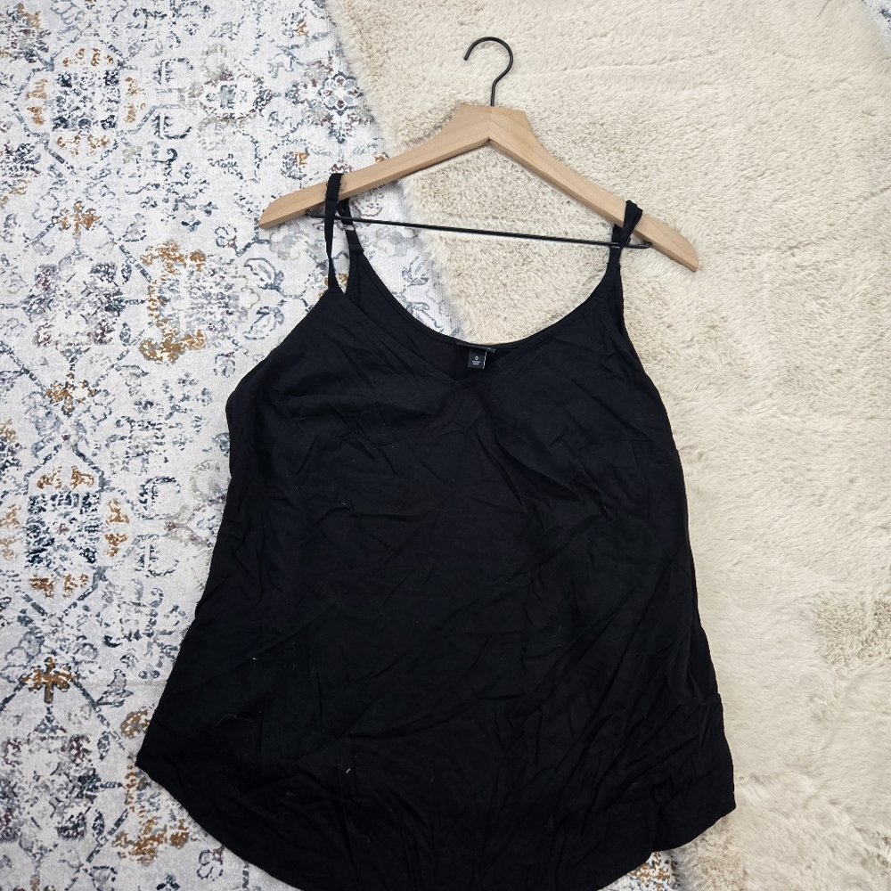 Torrid Black V Neck Tank Top Blouse Plus Size 1